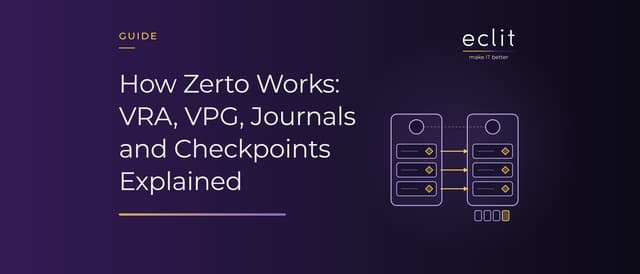 How Zerto Works: VRA, VPG, Journals and Checkpoints Explained