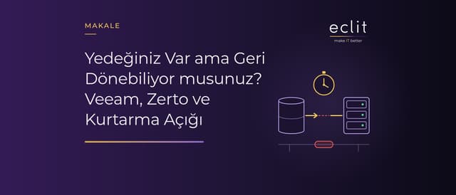 Yedeğiniz Var ama Geri Dönebiliyor musunuz? Veeam, Zerto ve Kurtarma Açığı