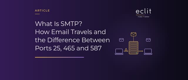 What Is SMTP? How Email Travels and the Difference Between Ports 25, 465 and 587