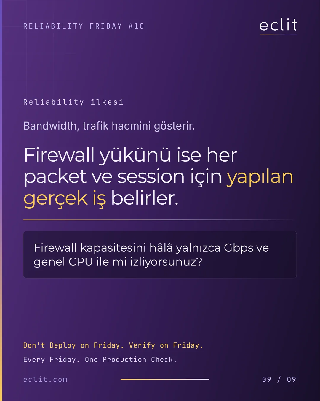 Reliability Friday 10: Bandwidth %30'dayken Firewall Neden Packet Drop Yapar? — 9/9